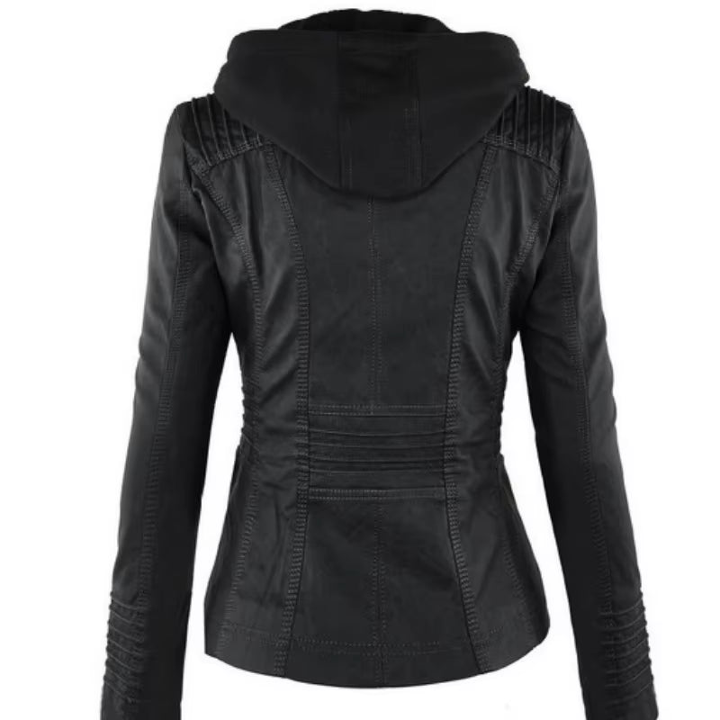 Faux Leather Jacket Women 2025 Basic Jacket Coat Female Winter Motorcycle Jacket PU Leather Zipper Hoodies Outerwear Chaqueta