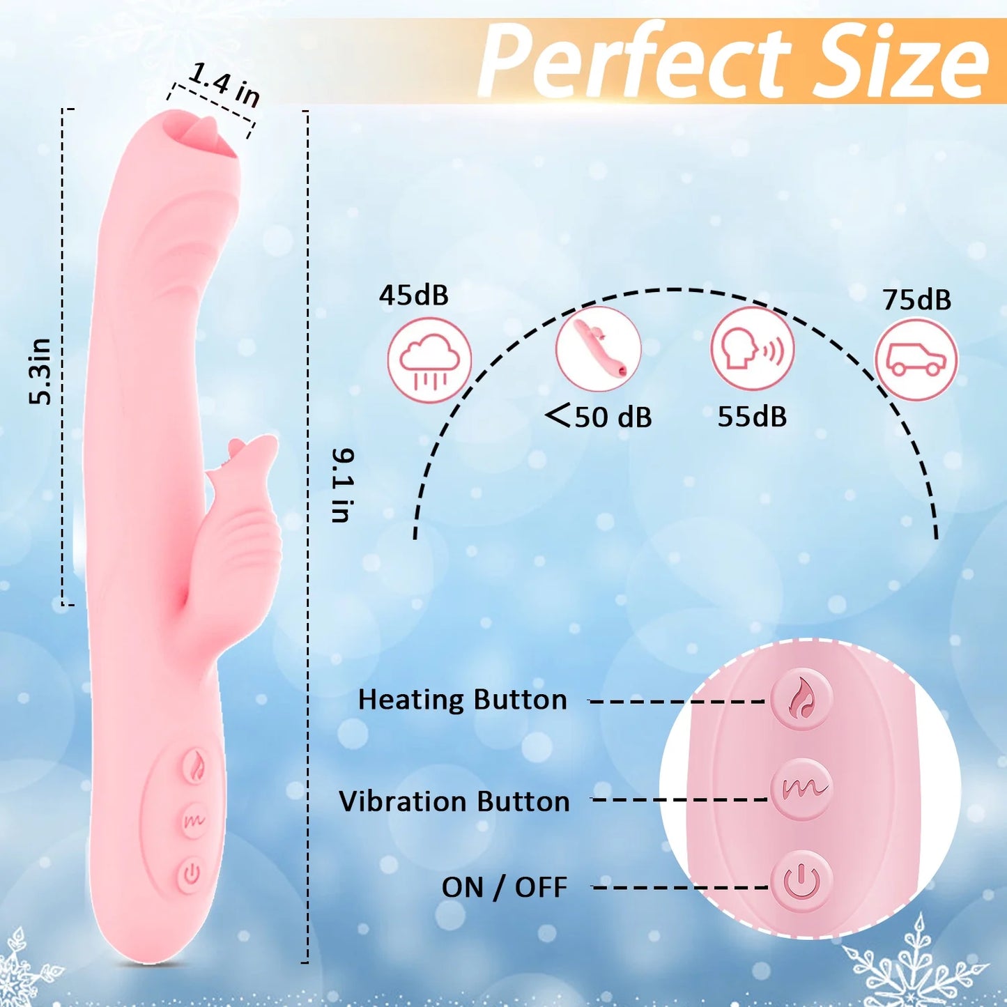 Thrusting Rabbit Vibrator for Women Pleasure Female Sex Toys with 7 Vibration & Telescopic & Rotating & Heating Mode, 5 in 1 Waterproof Adult Toy Silicone Stimulator for Couples