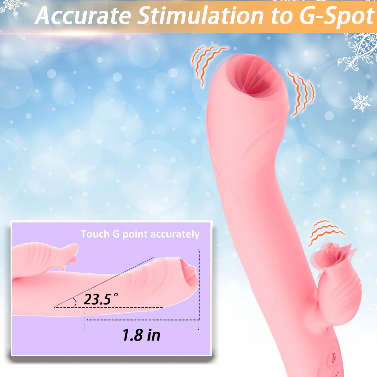 Thrusting Rabbit Vibrator for Women Pleasure Female Sex Toys with 7 Vibration & Telescopic & Rotating & Heating Mode, 5 in 1 Waterproof Adult Toy Silicone Stimulator for Couples