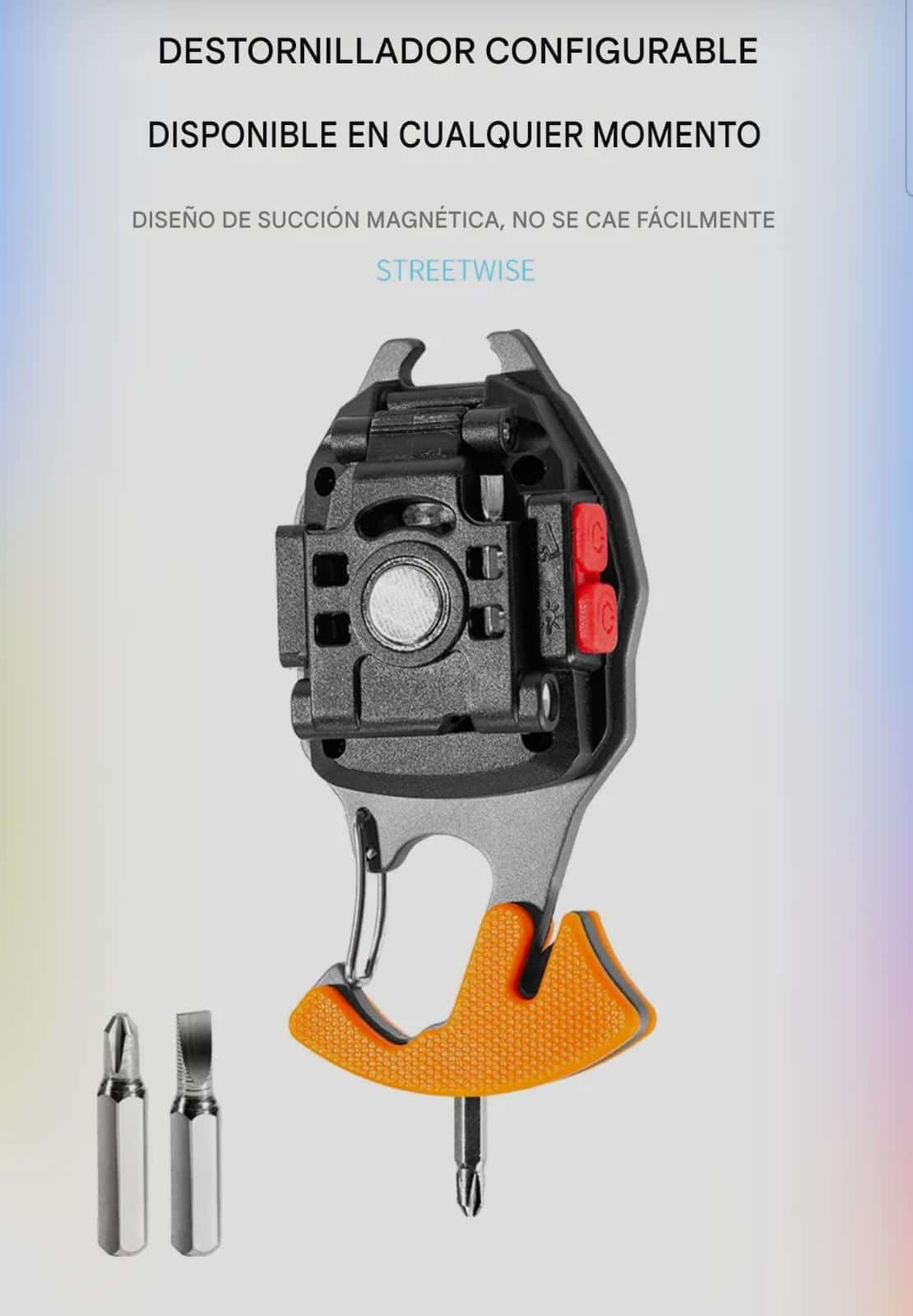 Mini linterna múlti usos recargable