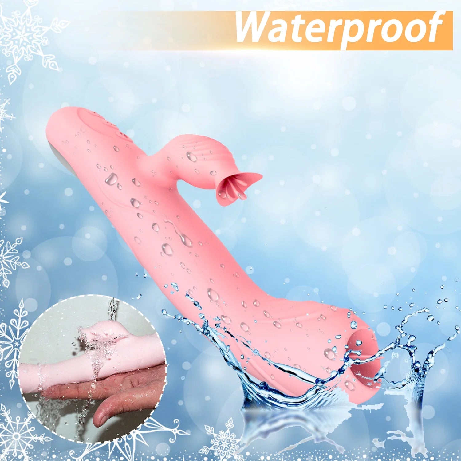 Thrusting Rabbit Vibrator for Women Pleasure Female Sex Toys with 7 Vibration & Telescopic & Rotating & Heating Mode, 5 in 1 Waterproof Adult Toy Silicone Stimulator for Couples