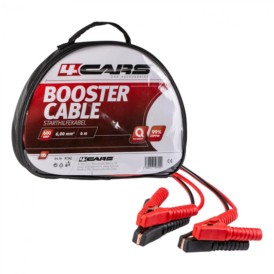 4CARS Kabel rozruchowy - szczypce izolowane 600AMP, 6.0MM², 4M (97242)