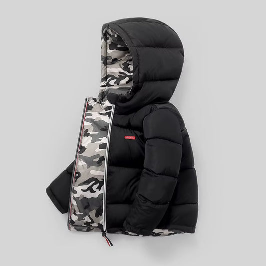 2024 New Big Size Keep Warm Winter Boys Jacket 3-14 Year Fur Collar Thick Hooded Outerwear for Kids Children Outdoor Windbreaker
